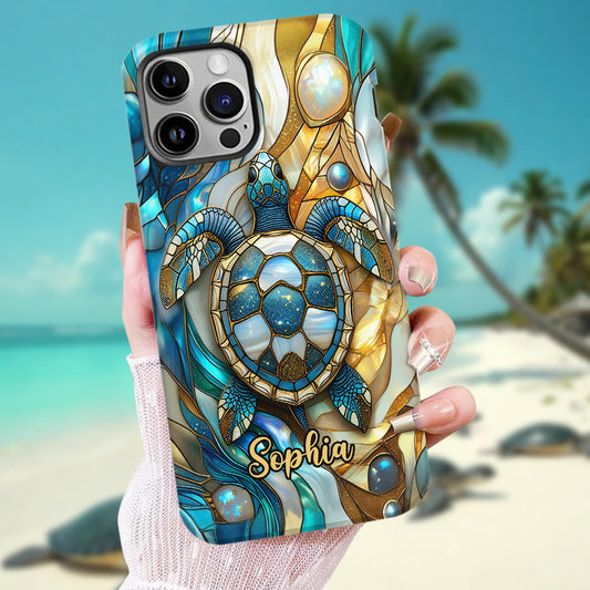 Artistic Turtle - Personalized Turtle Full Print Phone Case