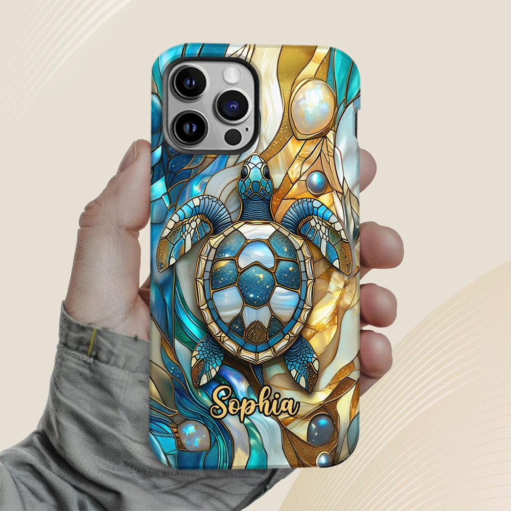 Artistic Turtle - Personalized Turtle Full Print Phone Case