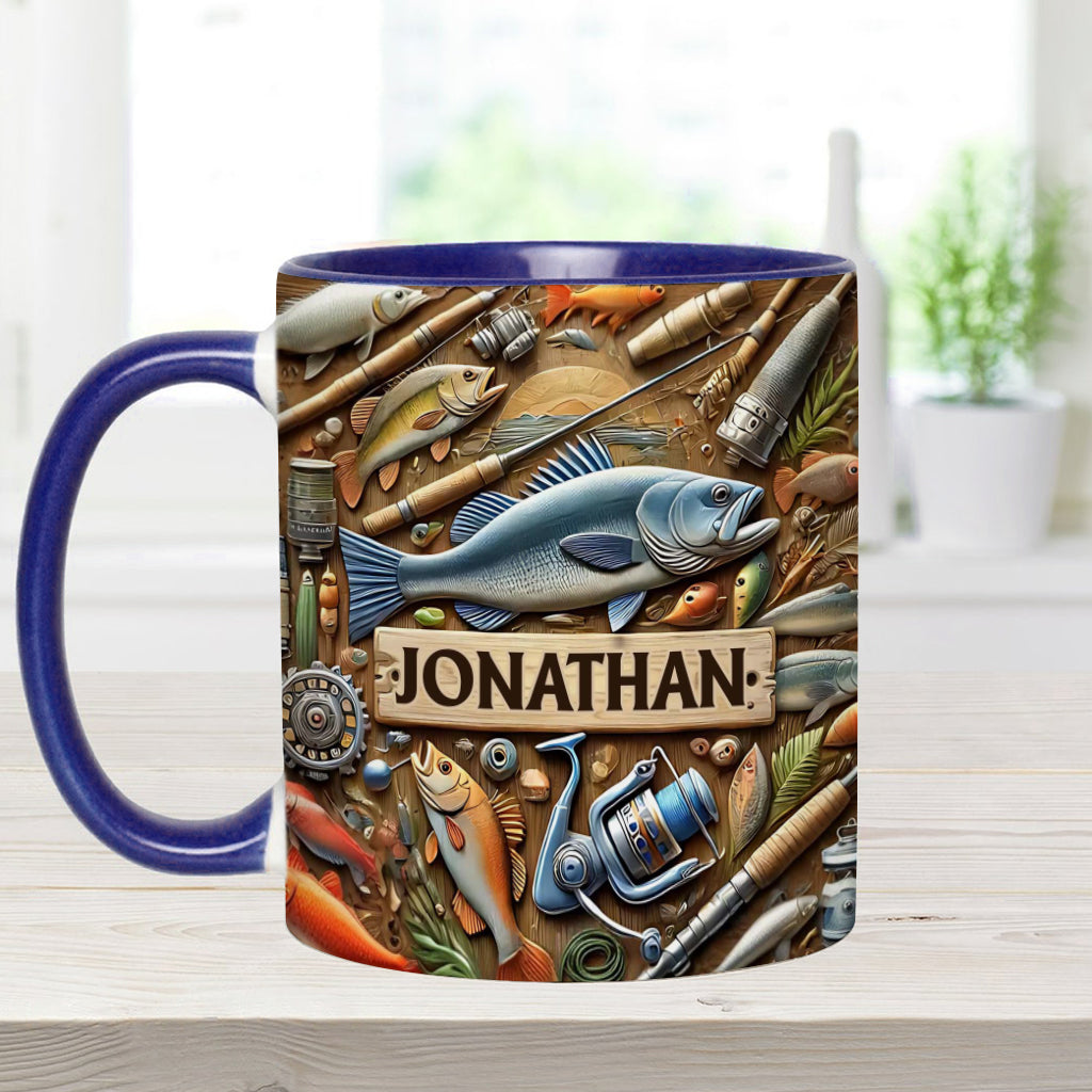 Fishing - Personalized Fishing Accent Mug