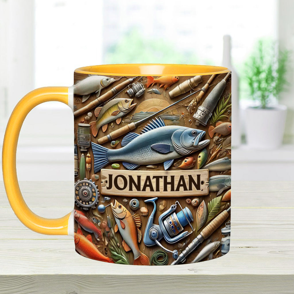 Fishing - Personalized Fishing Accent Mug
