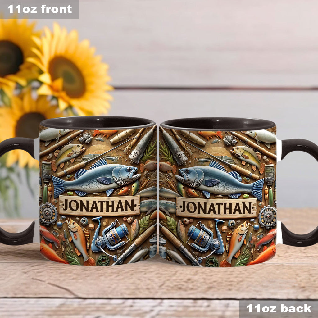 Fishing - Personalized Fishing Accent Mug