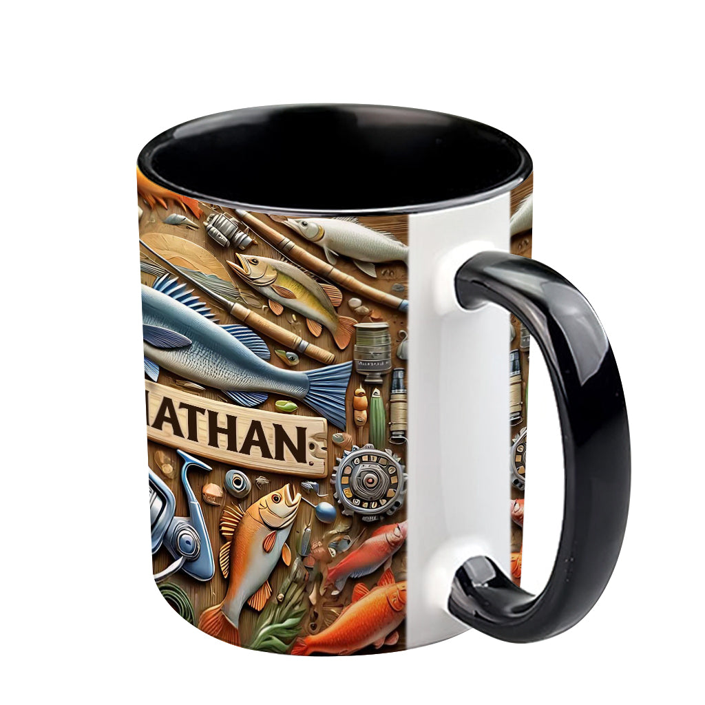 Fishing - Personalized Fishing Accent Mug