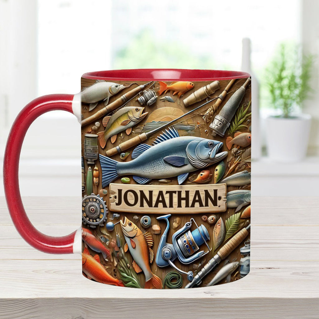 Fishing - Personalized Fishing Accent Mug