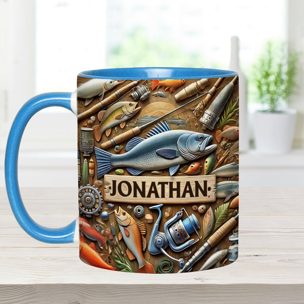 Fishing - Personalized Fishing Accent Mug