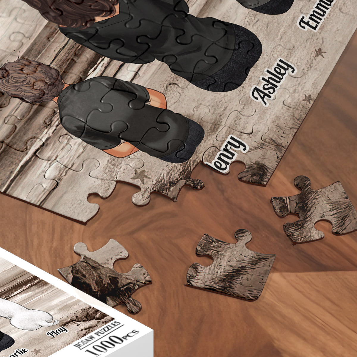 Famille pour toujours Familia Por Siempre - Puzzle familial personnalisé