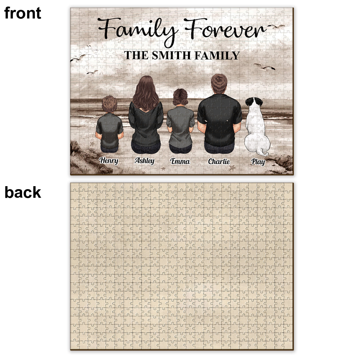Famille pour toujours Familia Por Siempre - Puzzle familial personnalisé