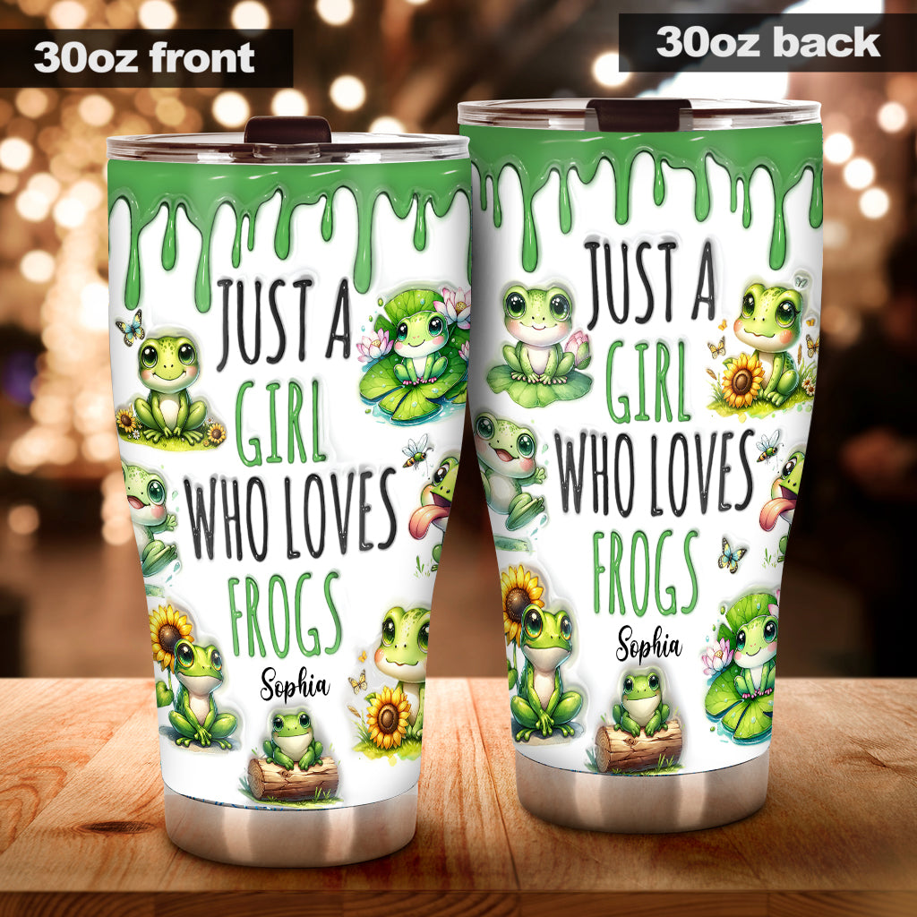 Just A Girl Who Loves Frogs - Personalized Frog Tumbler
