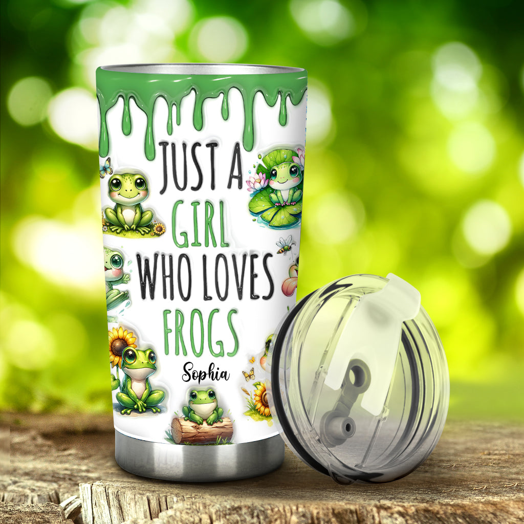 Just A Girl Who Loves Frogs - Personalized Frog Tumbler
