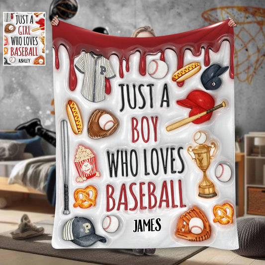 Juste une fille/un garçon qui aime le baseball - Couverture de baseball personnalisée