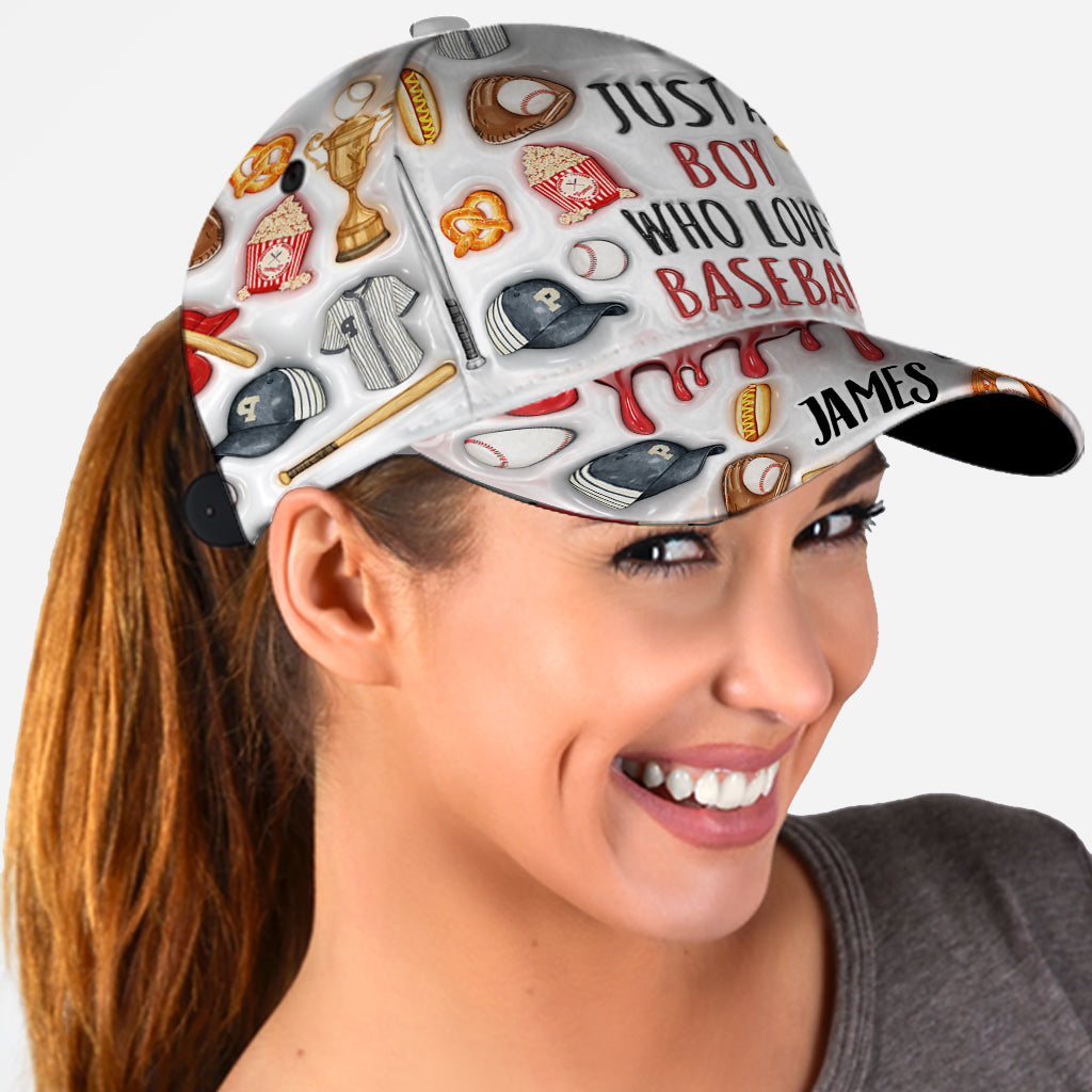 Just A Girl/Boy Who Loves Baseball - Personalized Baseball Classic Cap