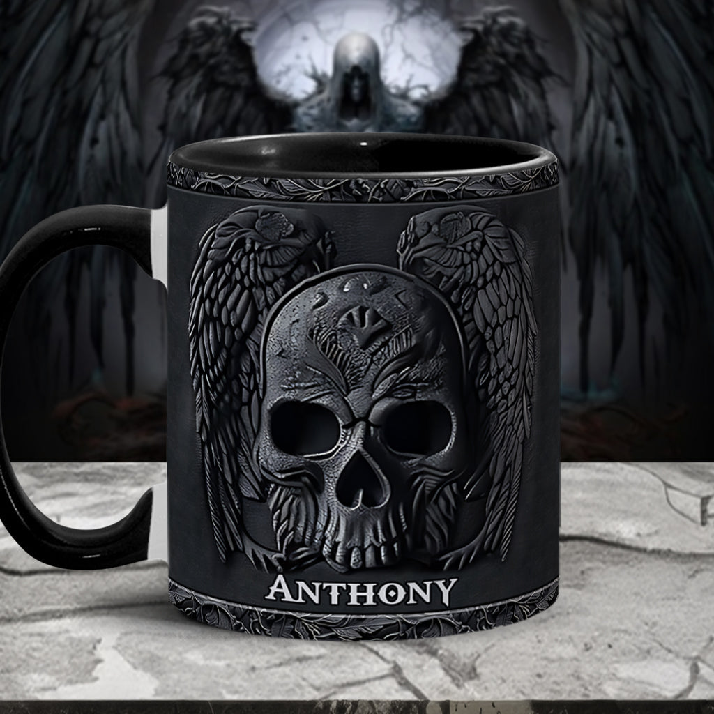 Dark - Personalized Skull Accent Mug