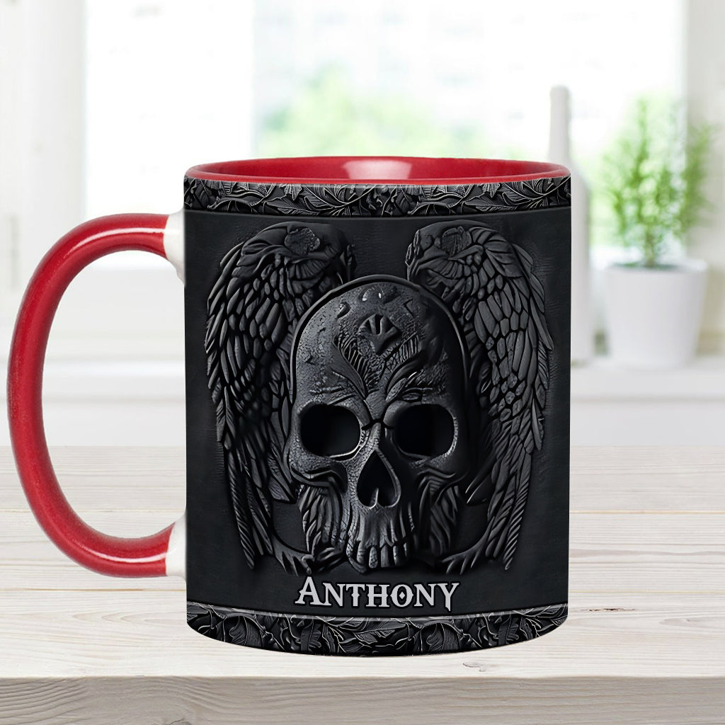 Dark - Personalized Skull Accent Mug