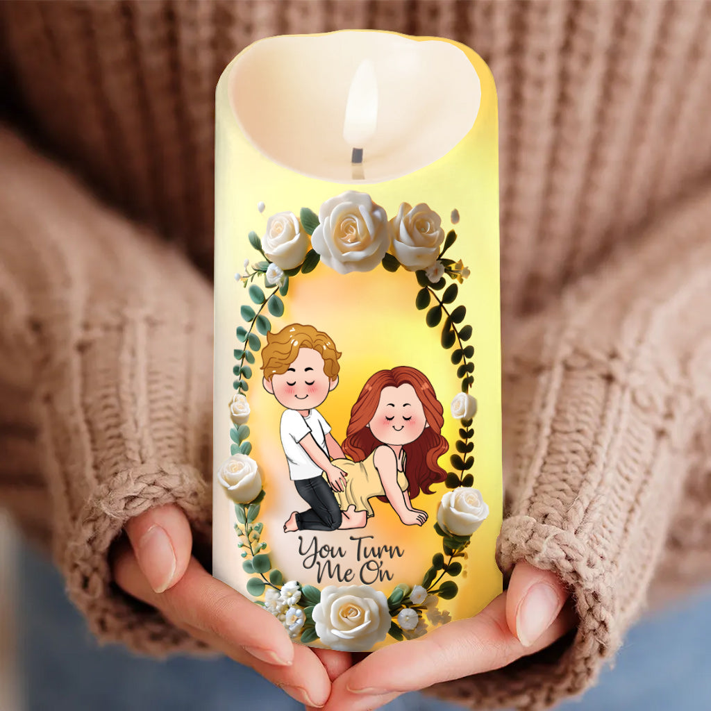 Tu m'excites - Bougie sans flamme personnalisée pour couple