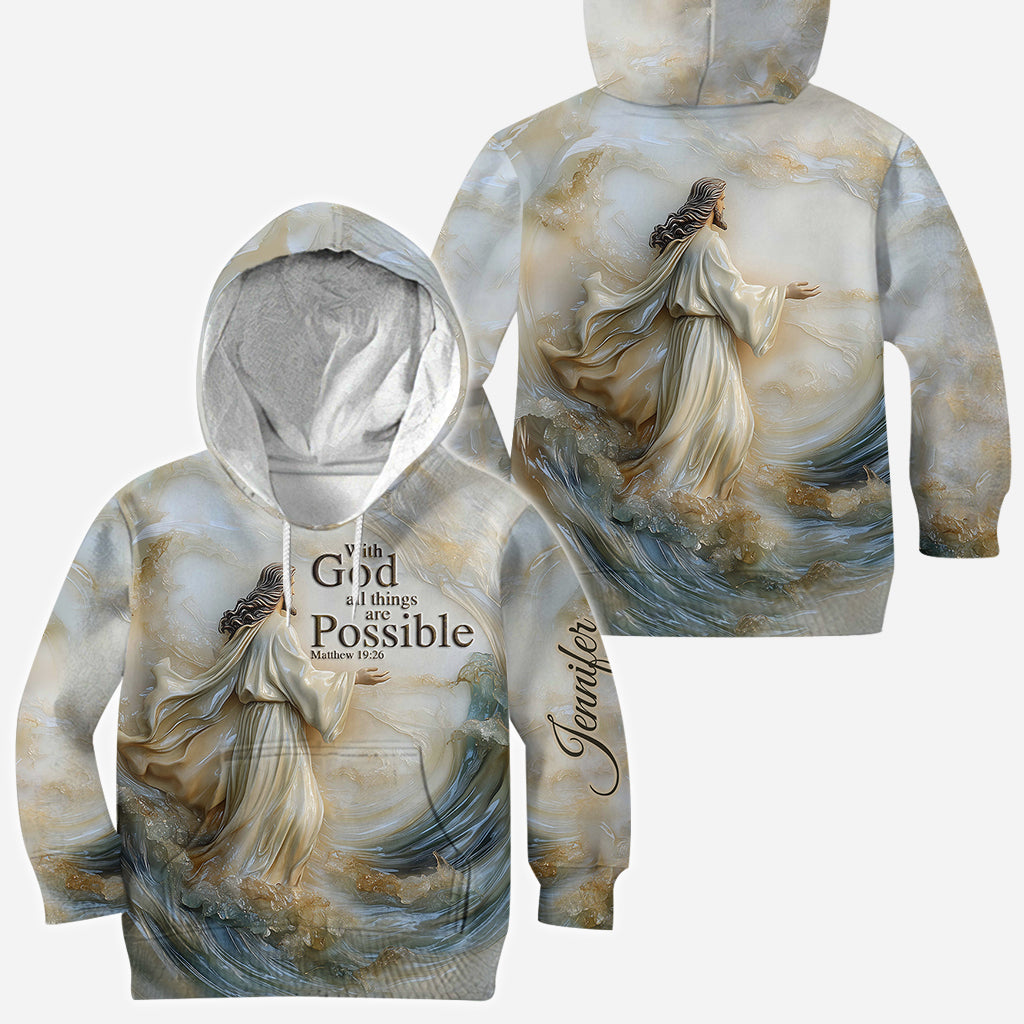 With God All Things Are Possible - Personalized Christian All Over Shirt