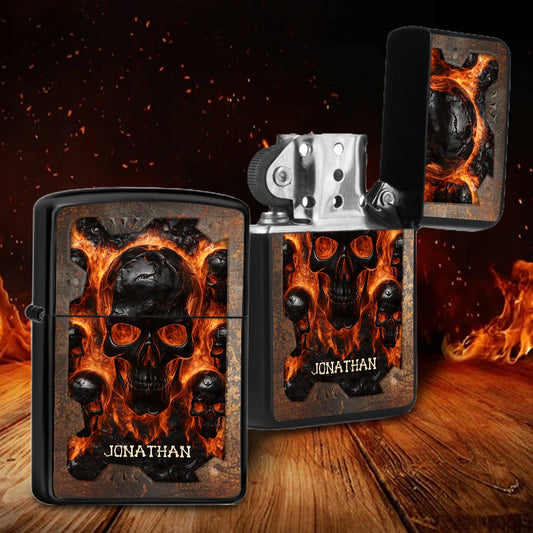 Briquet crâne fondu - Briquet crâne personnalisé
