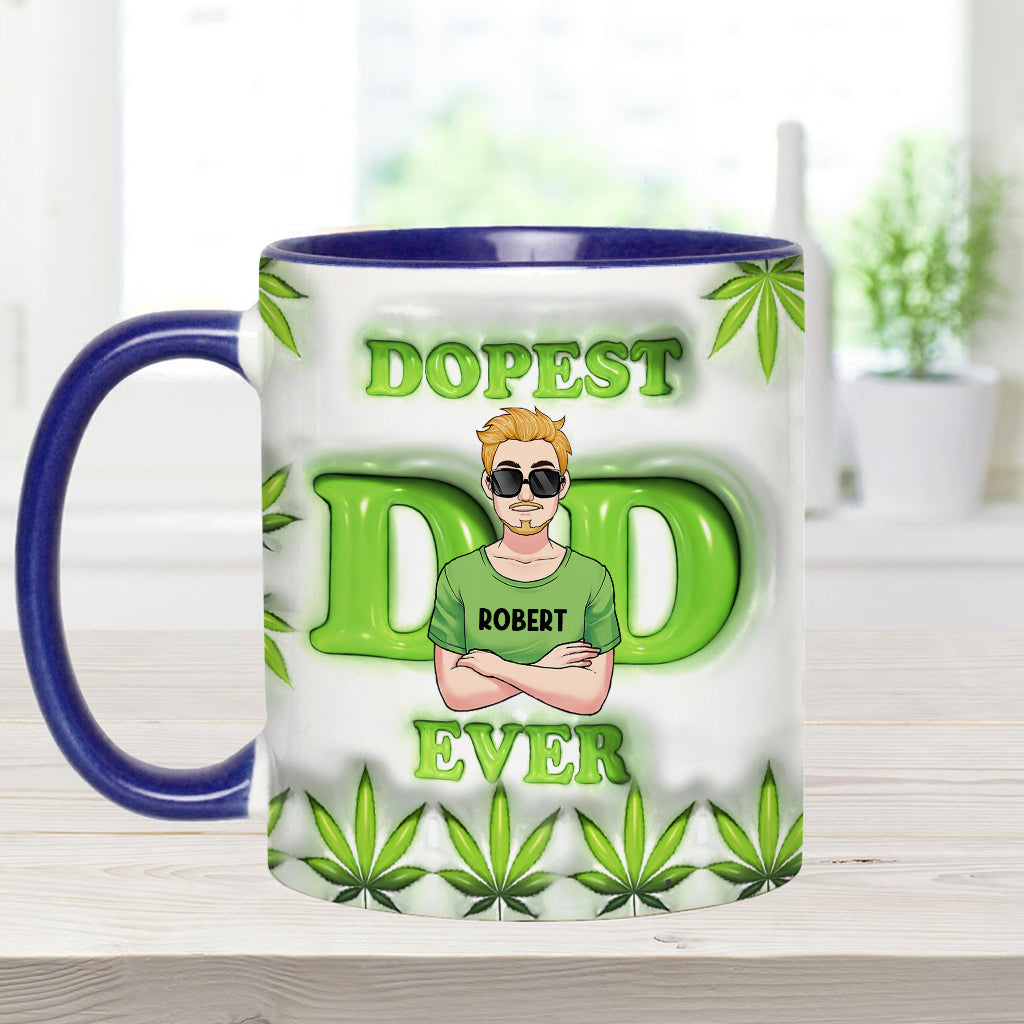 Daddy's Lil Buds World's Dopest Dad - Personalized Father Accent Mug