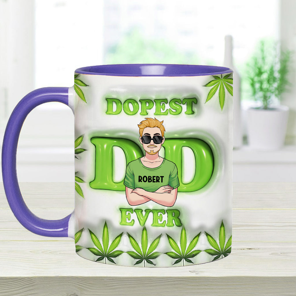 Daddy's Lil Buds World's Dopest Dad - Personalized Father Accent Mug