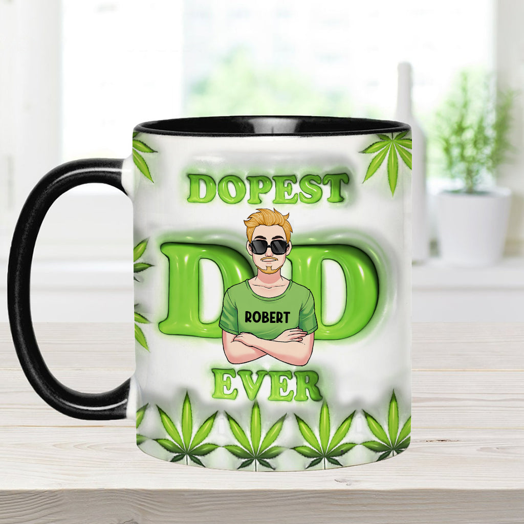 Daddy's Lil Buds World's Dopest Dad - Personalized Father Accent Mug
