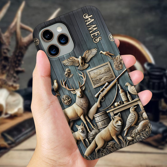 Étui de téléphone Vintage Tools - Illustration personnalisée de chasse