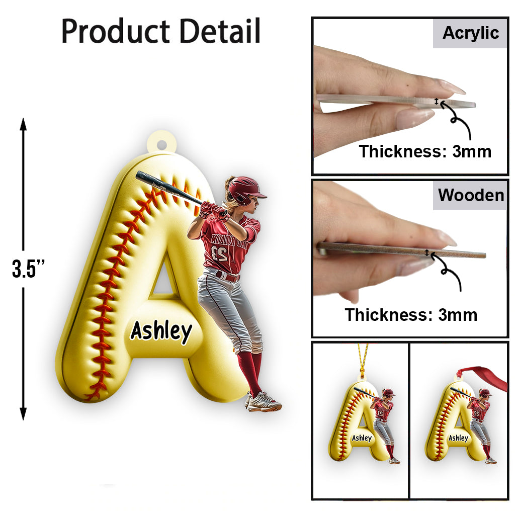 Meilleure joueuse de tous les temps - Ornement de softball personnalisé