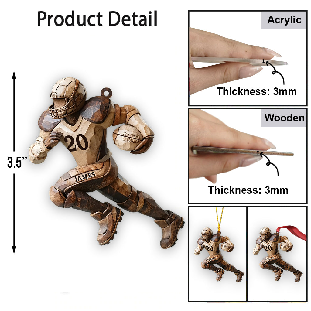 Strong One - Personalized Football Ornament