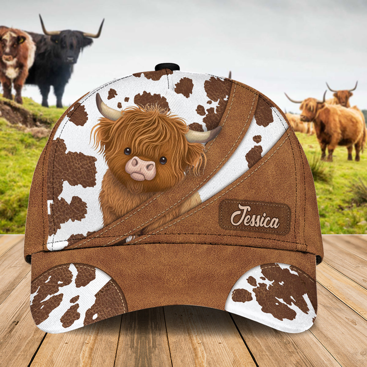 Juste une fille qui aime les vaches des Highlands - Casquette classique personnalisée