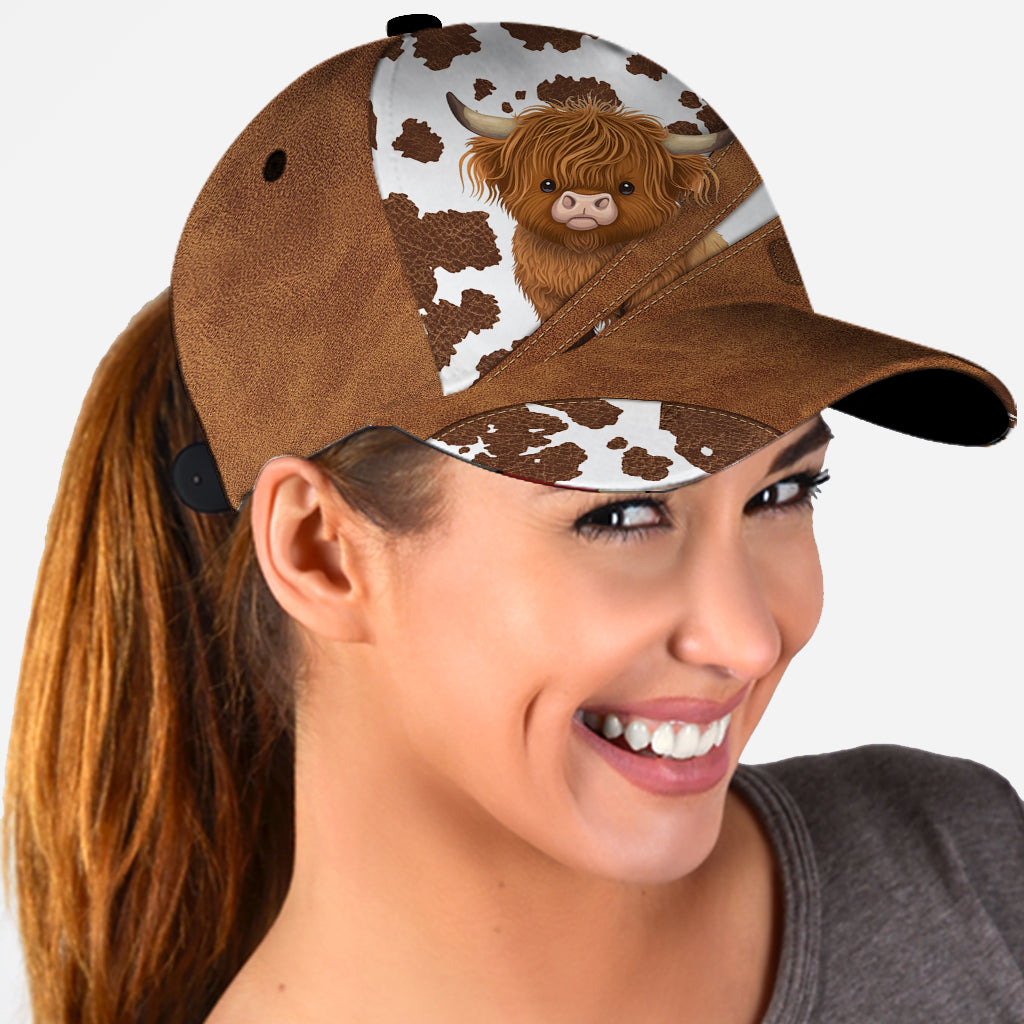 Juste une fille qui aime les vaches des Highlands - Casquette classique personnalisée