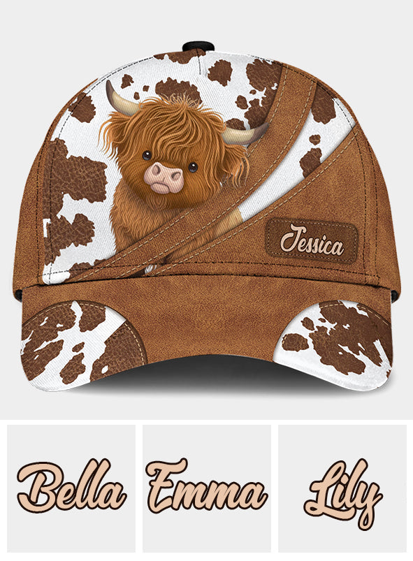 Juste une fille qui aime les vaches des Highlands - Casquette classique personnalisée