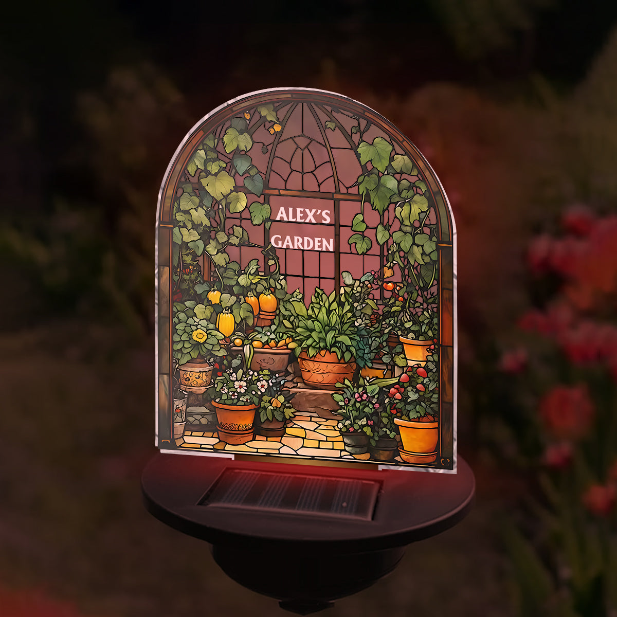 Serre - Lampe solaire de jardin personnalisée