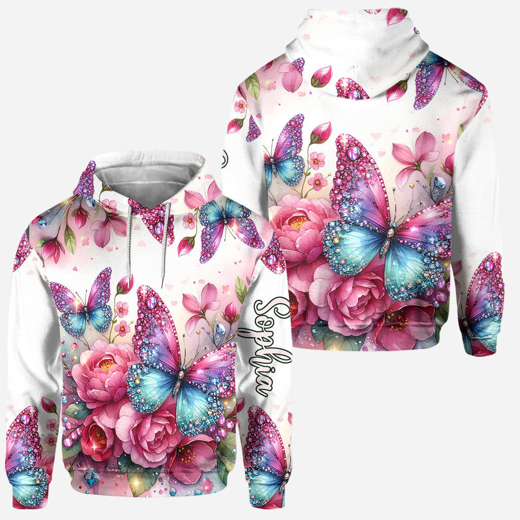 Sparkle Butterfly - Personalized Butterfly Hoodie and Leggings