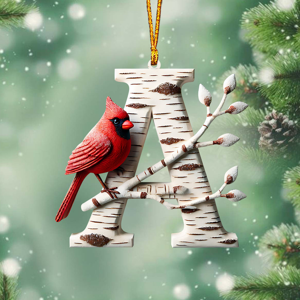 Cardinal Letter - Personalized Memorial Ornament