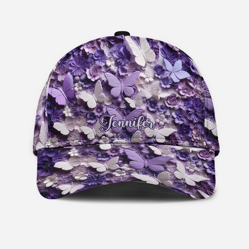 Papillons violets - Casquette classique personnalisée à papillons