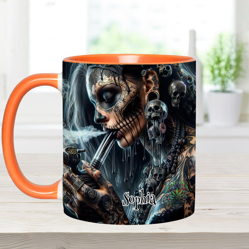 Mug personnalisé « Reine Psychédélique » avec motif cannabis