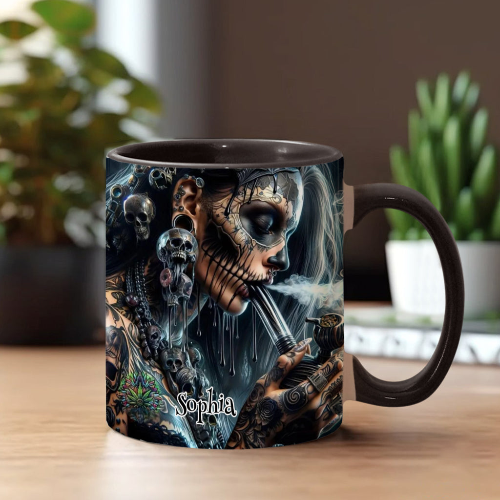 Mug personnalisé « Reine Psychédélique » avec motif cannabis
