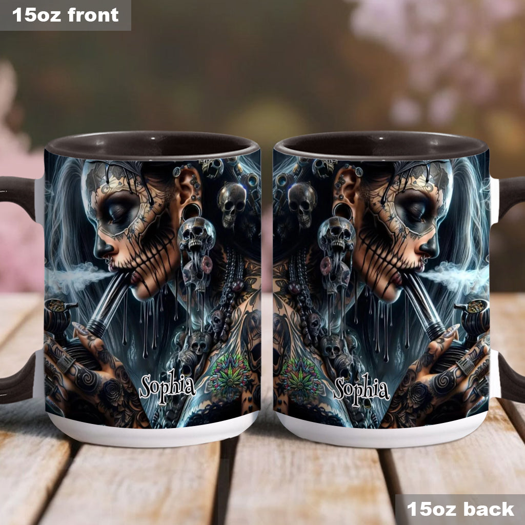 Mug personnalisé « Reine Psychédélique » avec motif cannabis