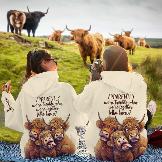 Apparemment, on est des fauteurs de troubles - T-shirt personnalisé pour meilleures amies