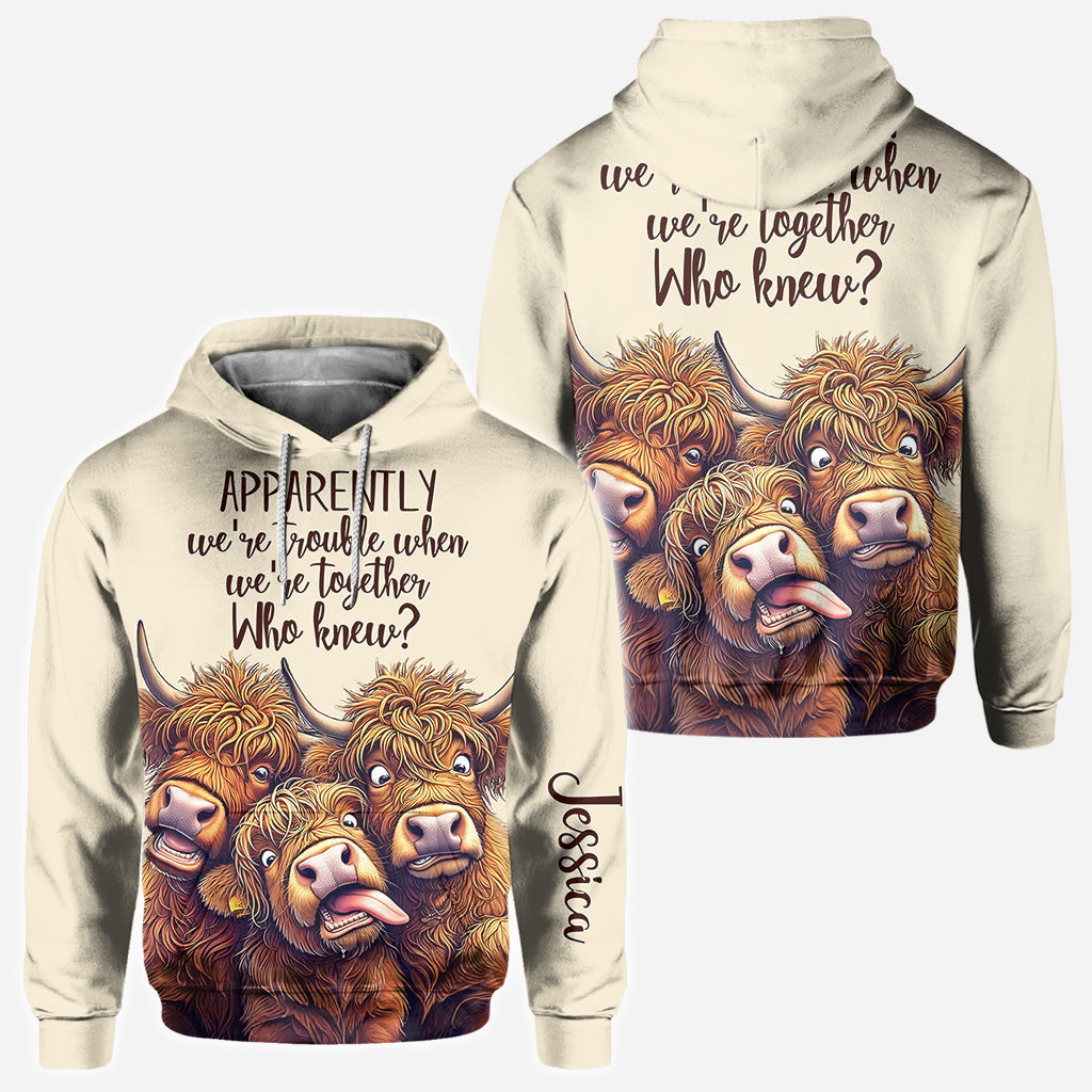 Apparently We're Trouble - Personalized Bestie All Over Shirt