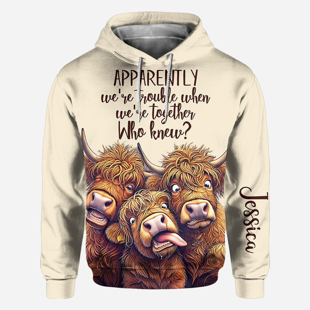 Apparently We're Trouble - Personalized Bestie All Over Shirt