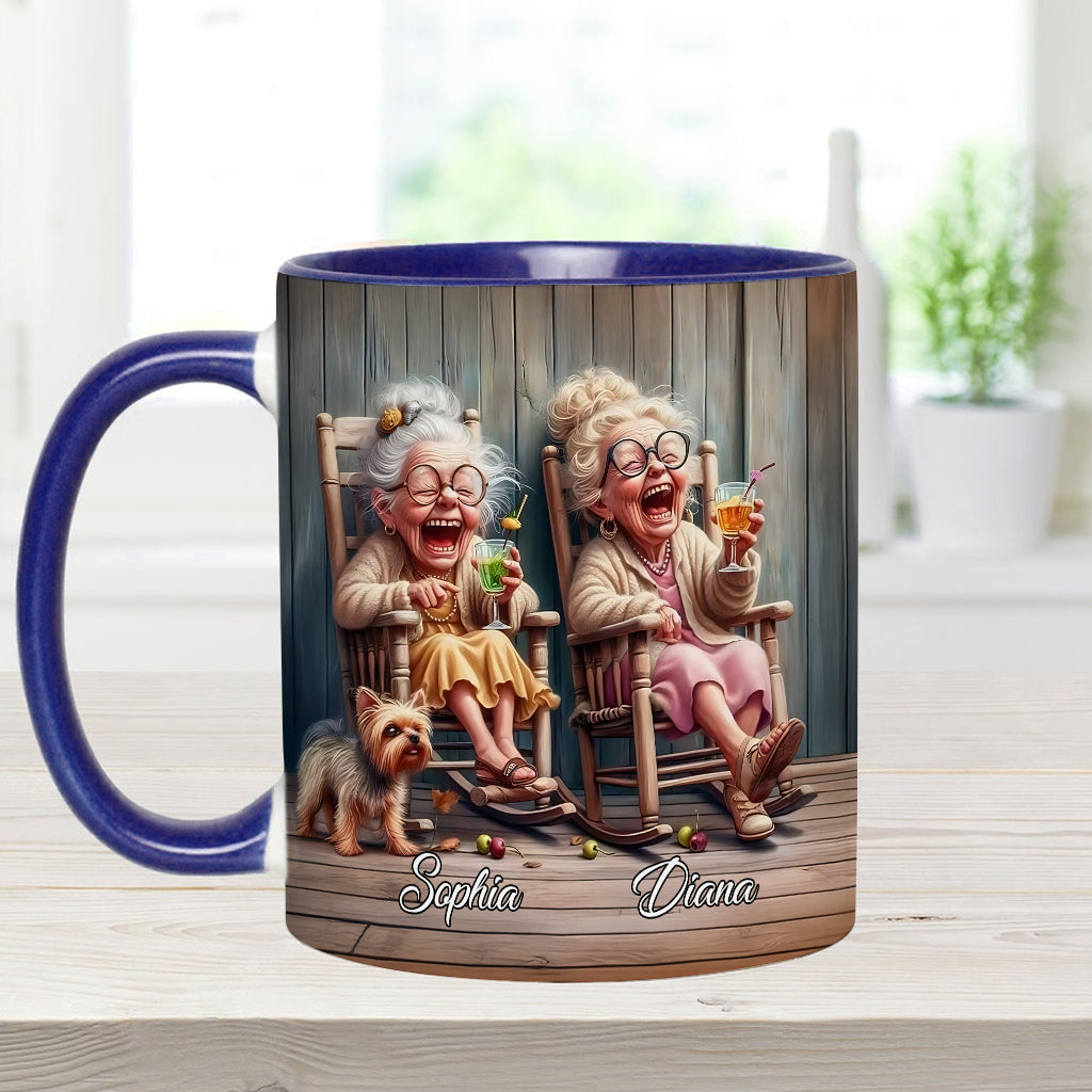 Soyons amis jusqu'à la vieillesse et la folie - Mug personnalisé pour meilleure amie