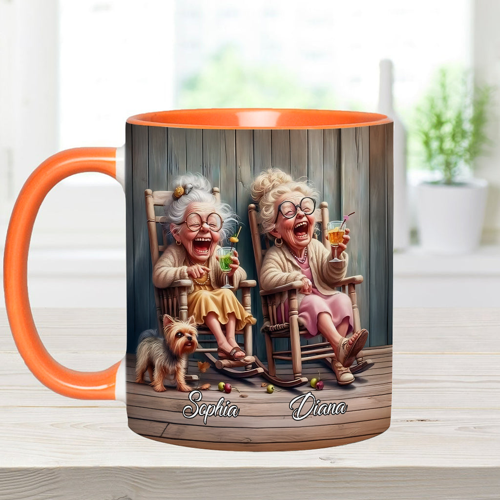 Soyons amis jusqu'à la vieillesse et la folie - Mug personnalisé pour meilleure amie