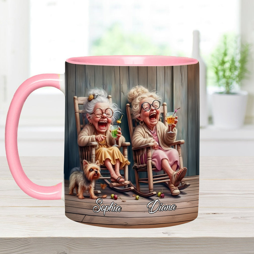 Soyons amis jusqu'à la vieillesse et la folie - Mug personnalisé pour meilleure amie