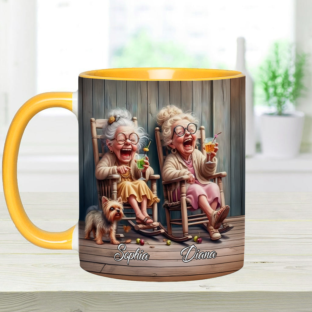 Soyons amis jusqu'à la vieillesse et la folie - Mug personnalisé pour meilleure amie