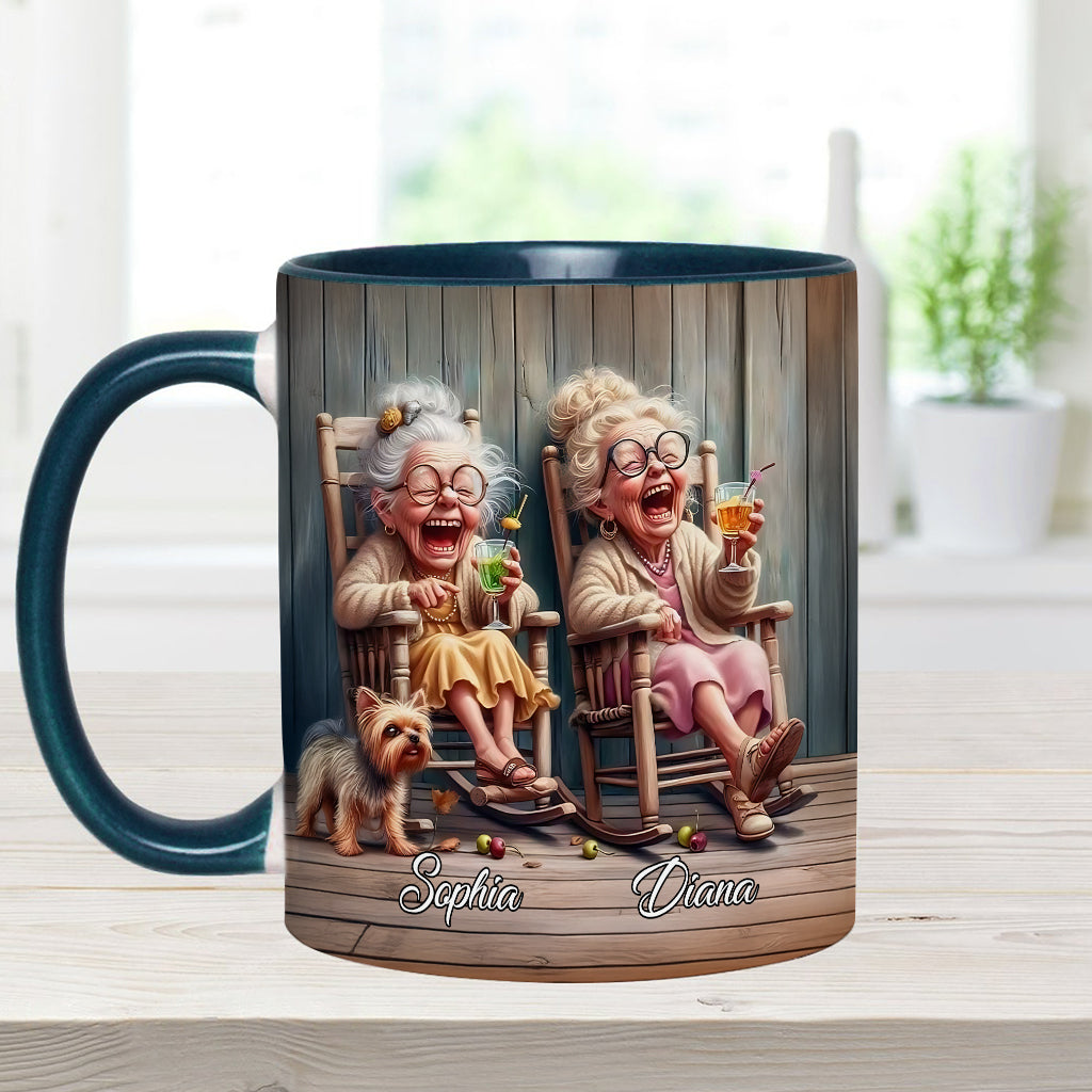 Soyons amis jusqu'à la vieillesse et la folie - Mug personnalisé pour meilleure amie