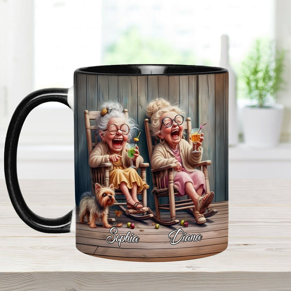 Soyons amis jusqu'à la vieillesse et la folie - Mug personnalisé pour meilleure amie