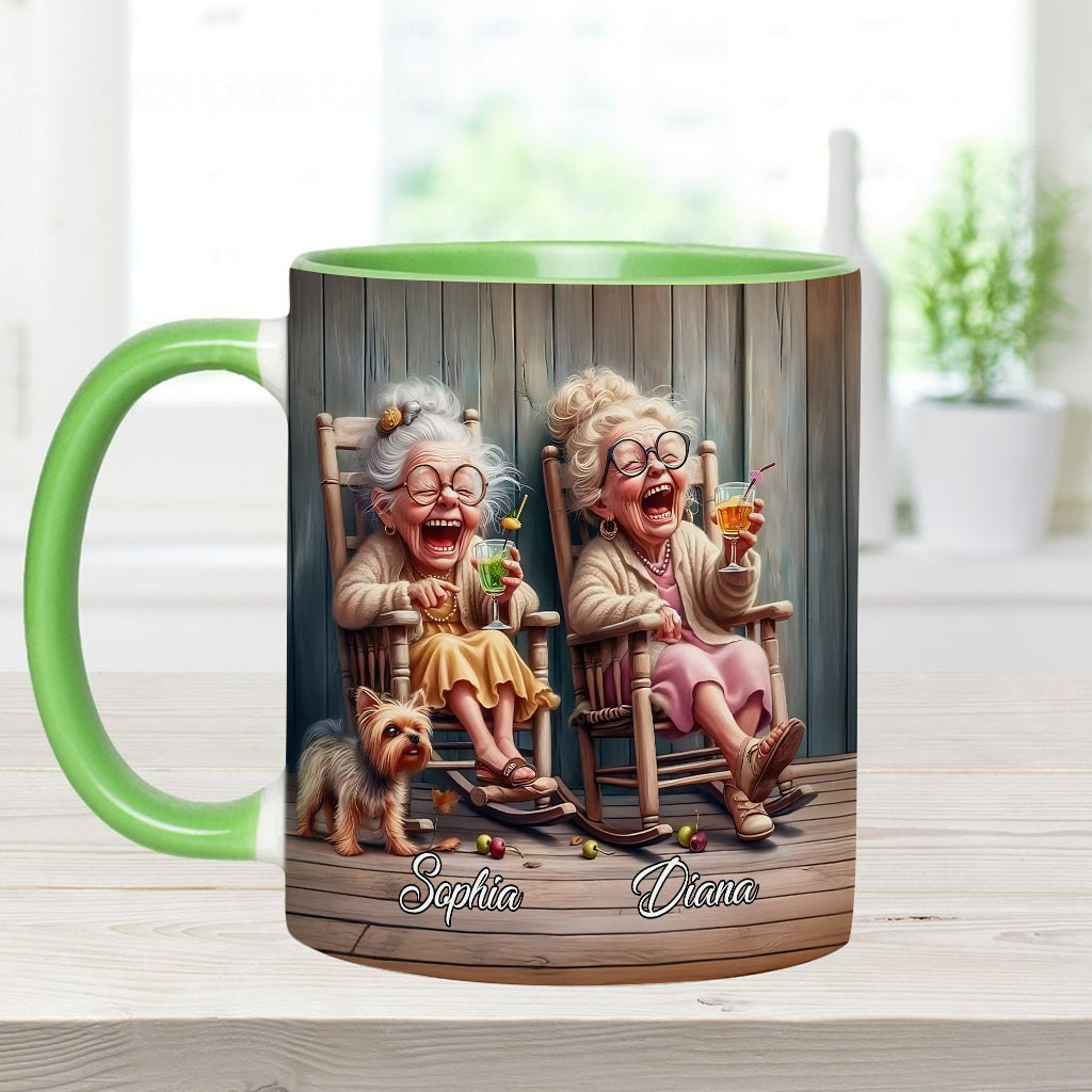 Soyons amis jusqu'à la vieillesse et la folie - Mug personnalisé pour meilleure amie