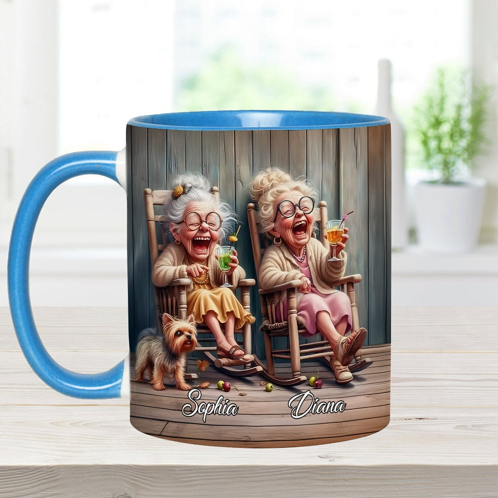 Soyons amis jusqu'à la vieillesse et la folie - Mug personnalisé pour meilleure amie