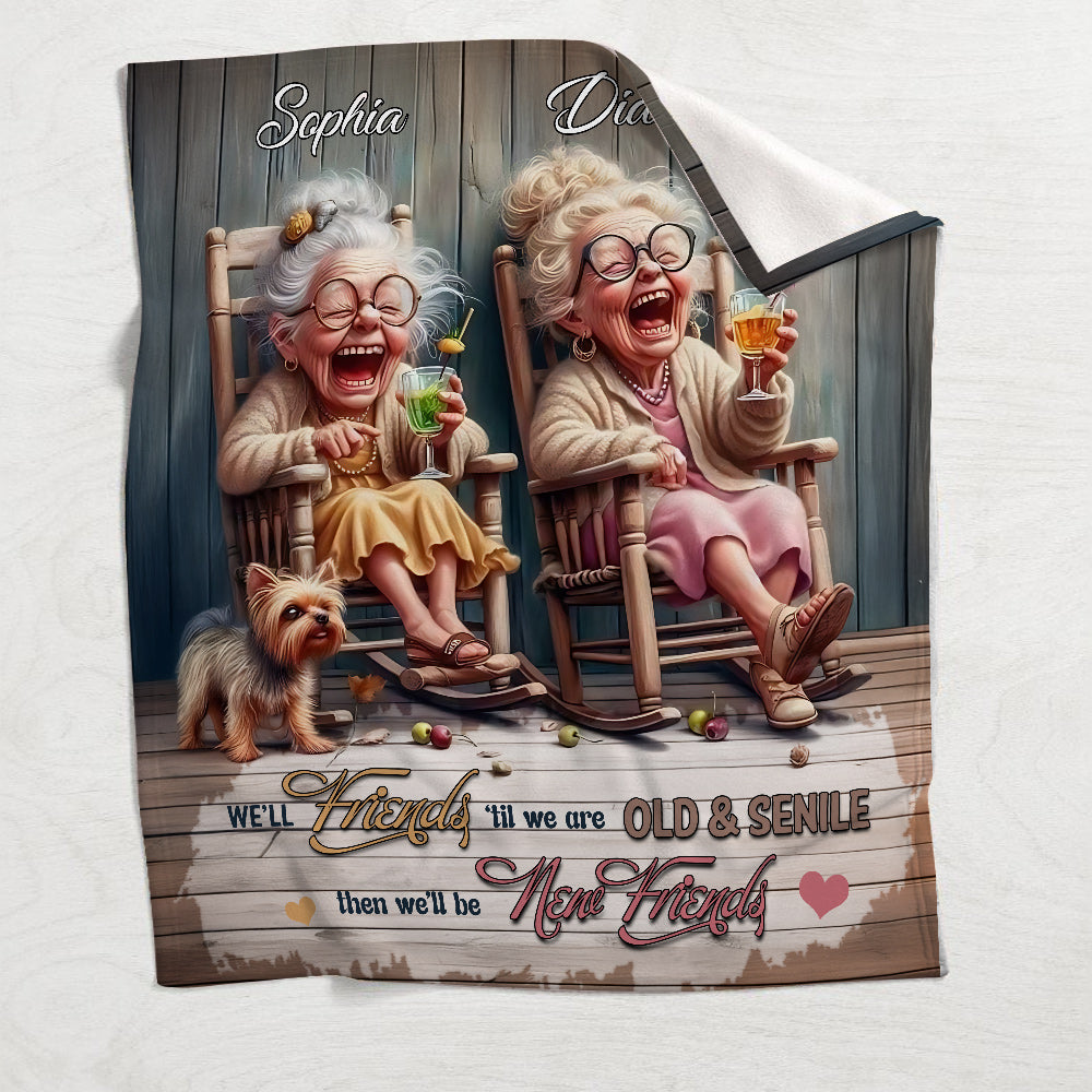 Soyons amies jusqu'à la vieillesse et la folie - Couverture personnalisée pour meilleures amies