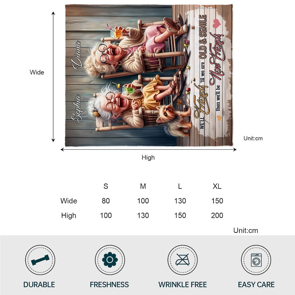 Soyons amies jusqu'à la vieillesse et la folie - Couverture personnalisée pour meilleures amies