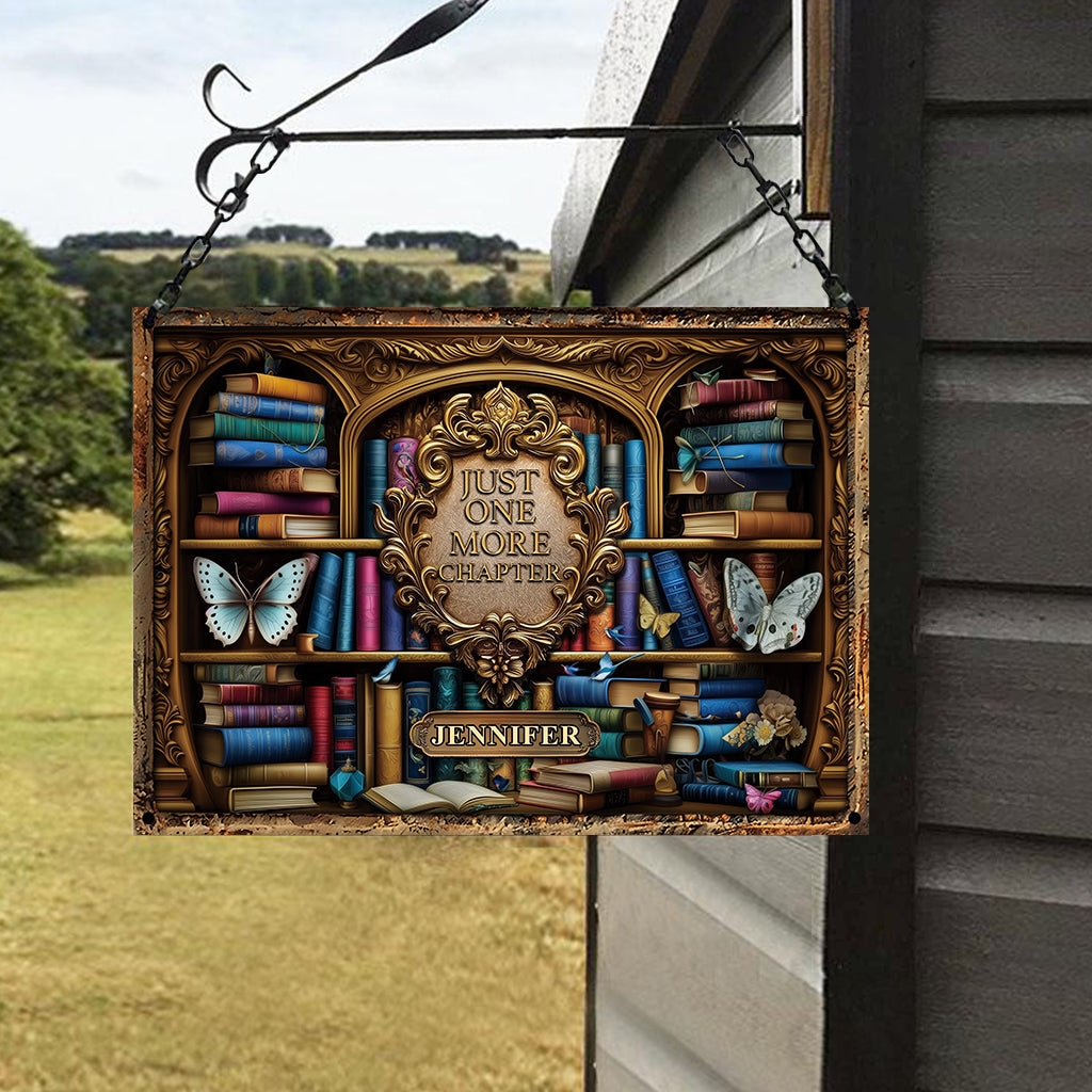 Just One More Chapter - Personalized Book Rectangle Metal Sign