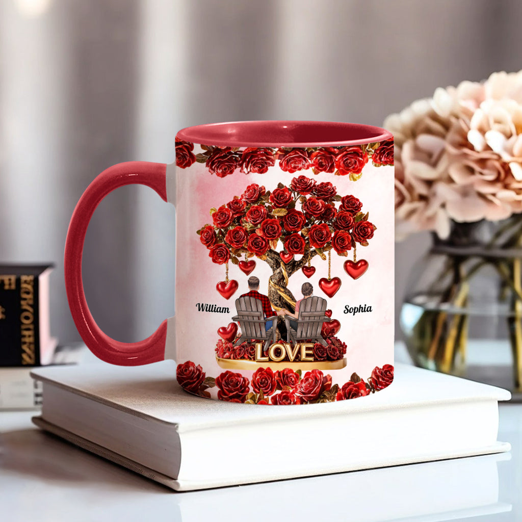 Tree of Love - Personalized Couple Accent Mug